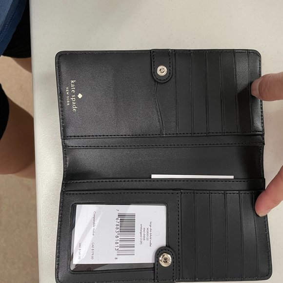 Kate Spade large slim bifold wallet-Staci colorblk - Picture 5 of 6